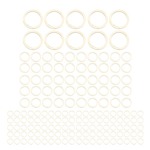 QANYEGN 205pcs unvollendete Holzringe, 5 Größen Holzkranzringe, hölzerne kreisförmige Hängeverzierung für Handwerks -DIY -Dekoration QANYEGN 205pcs unvollendete Holzringe, 5 Größen Holzkranzringe, hölzerne kreisförmige Hängeverzierung für Handwerks -DIY -Dekoration von QANYEGN