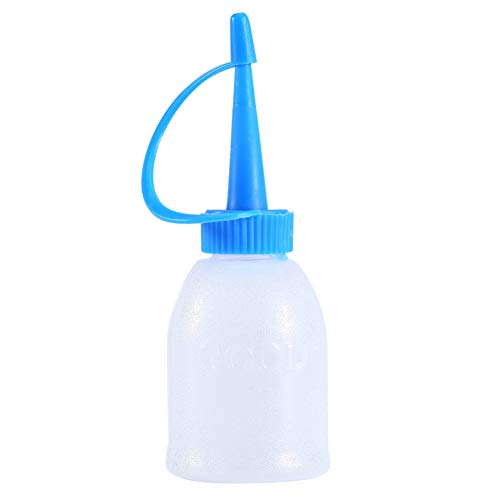 QANYEGN 6 Stück 30 ml Dosierflasche, Kleine Plastikflaschen, Leer Kleber Quetschflasche, für Kleine Kleberprojekte, Blau Transparent… von QANYEGN