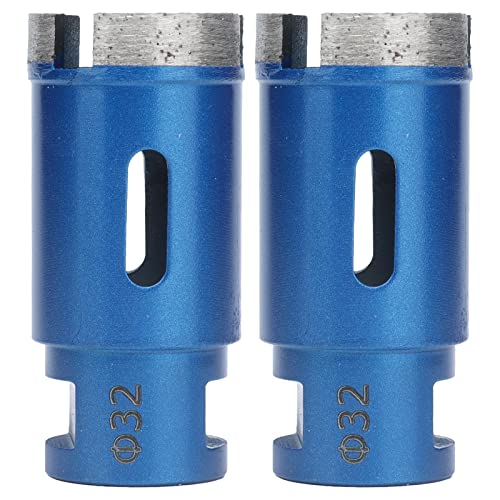 Qanyegn 2pcs Marmorlochöffner, gesinterte Diamantbohrer, 32 mm geschärfte robuste blaue Bohrlochsägen für Marmor -Granit -Keramikfliesen Beton Beton von QANYEGN