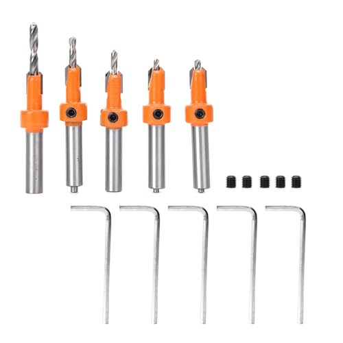 Qanyegn 5pcs Countersink -Bohrer, Schraubenschraubenstiefbohrer selbst -Klopfschrauben, Holzbearbeitung selbstklapper Bohrmaschine Bit Tischlerei -Werkzeug Qanyegn 5pcs Countersink -Bohrer, Schraubenschraubenstiefbohrer selbst -Klopfschrauben, Holzbearbeitung selbstklapper Bohrmaschine Bit Tischlerei -Werkzeug von QANYEGN