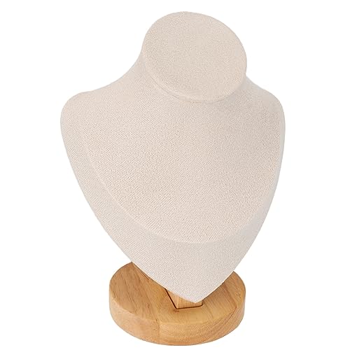 Schmuckständer, Halsketten-Anhänger-Schmuck-BH-Ausstellungsständer, Modell-Halsketten-Ausstellungsständer, PU-Leder-Halskettenständer Für Juweliergeschäft Und Persönliche Sammlungsausstellung(Beige) Schmuckständer, Halsketten-Anhänger-Schmuck-BH-Ausstellungsständer, Modell-Halsketten-Ausstellungsständer, PU-Leder-Halskettenständer Für Juweliergeschäft Und Persönliche Sammlungsausstellung(Beige) von QANYEGN