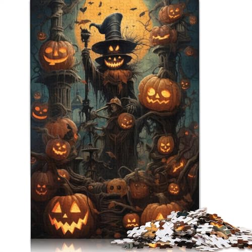 1000 Teile Kürbis und Teufelspuzzles für Erwachsene, Halloween-Geschenkpapier für Erwachsene und Jugendliche, 1000 Teile Lernpuzzle (38 x 26 cm) von QASEYIPV