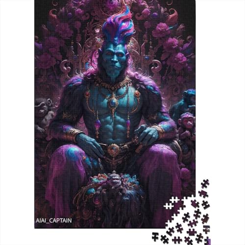 1000 Teile Puzzle Lords Of The Simian Shadow Realms1 für Erwachsene, Halloween-Geschenkpapier, Puzzle für Erwachsene, 1000 Teile (38 x 26 cm) von QASEYIPV