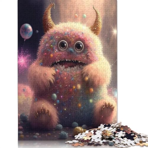 1000-teiliges Puzzle mit niedlichen Monstern für Erwachsene, Halloween-Geschenkpapier für Erwachsene und Jugendliche, 1000-teiliges Lernpuzzle (38 x 26 cm) von QASEYIPV