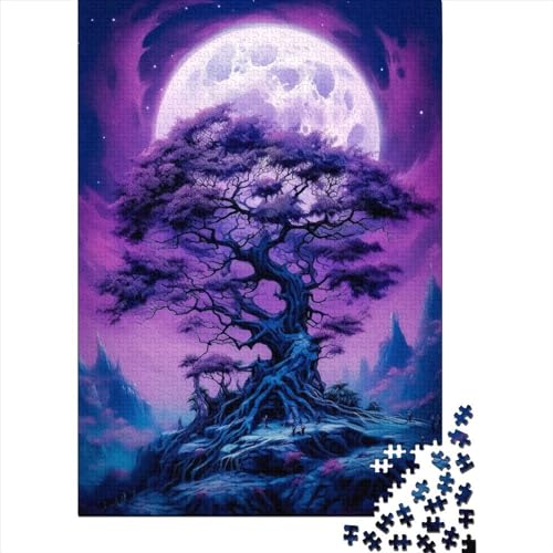 1000-teiliges kosmisches Lebensbaum-Puzzle für Erwachsene, Halloween-Geschenkpapier für Teenager, einzigartige Geschenke für Zuhause und Geschenke 1000 Stück (38 x 26 cm) von QASEYIPV