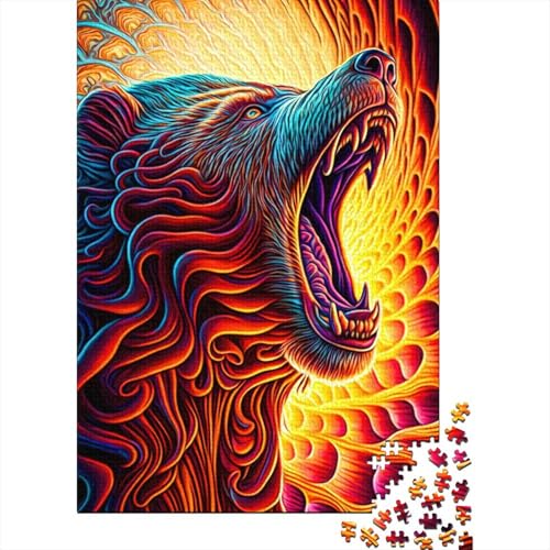 Bear0 1000 Teile Puzzle für Erwachsene, Halloween-Geschenkpapier für Teenager, einzigartige Geschenke für Zuhause und Geschenke, 1000 Teile (38 x 26 cm) von QASEYIPV