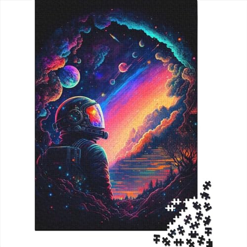 Der letzte Astronaut 1000 Teile Puzzle für Erwachsene, Teenager Halloween-Geschenkpapier Puzzle, einzigartige Heimdekorationen und Geschenke, 1000 Teile (38x26cm) von QASEYIPV