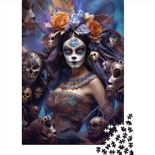Unglaublich schöne Puzzles für Erwachsene, 1000 Teile, Halloween-Geschenkpapier für Erwachsene, Familienspaß und Spielabende, 1000 Teile (38 x 26 cm) von QASEYIPV
