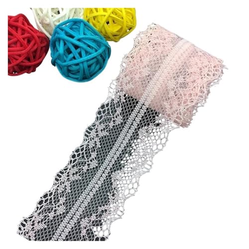Spitzenband 10 Yards/Lot 40mm Spitzenband Bilaterales Kunsthandwerk Besticktes Netz Spitzenstoffbesatz for Nähen Stoffband Rockzubehör für Handwerk Hochzeit(Light pink) von QAUUCP