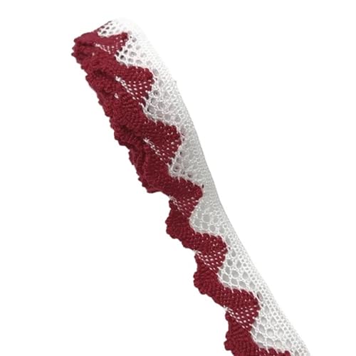 Spitzenband 10 Yards Bekleidung Nähen Stoff Elfenbein Creme Schwarz Trim Baumwolle gehäkelte Spitze Stoff Band handgemachte Accessoires für Handwerk Hochzeit(06) von QAUUCP