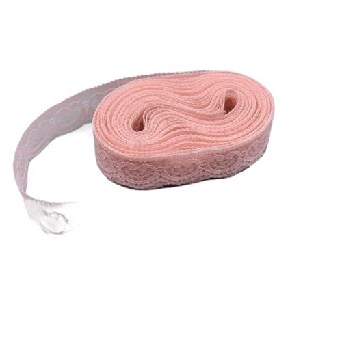 Spitzenband 10 Yards Wunderschönes Spitzenband 23MM Spitzenbesatz Stoff DIY Bestickte weiße Spitzenbesätze for Nähzubehör Dekoration für Handwerk Hochzeit(Pink1) von QAUUCP