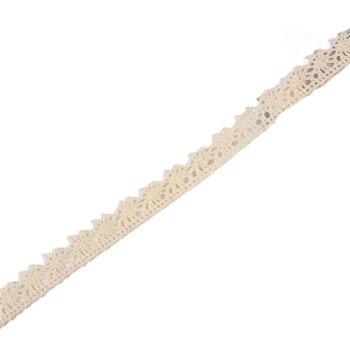 Spitzenband 10 Yards bestickte Baumwollspitzenbänder Netzstoffbesätze DIY Nähen Handarbeit Bastelmaterialien Kuchen Party Dekore für Handwerk Hochzeit(Beige) von QAUUCP