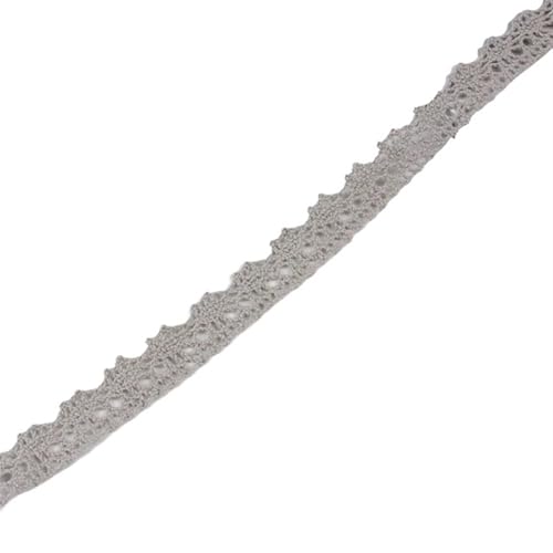 Spitzenband 10 Yards bestickte Baumwollspitzenbänder Netzstoffbesätze DIY Nähen Handarbeit Bastelmaterialien Kuchen Party Dekore für Handwerk Hochzeit(Grey) von QAUUCP