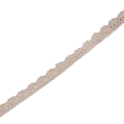 Spitzenband 10 Yards bestickte Baumwollspitzenbänder Netzstoffbesätze DIY Nähen Handarbeit Bastelmaterialien Kuchen Party Dekore für Handwerk Hochzeit(Light Khaki) von QAUUCP