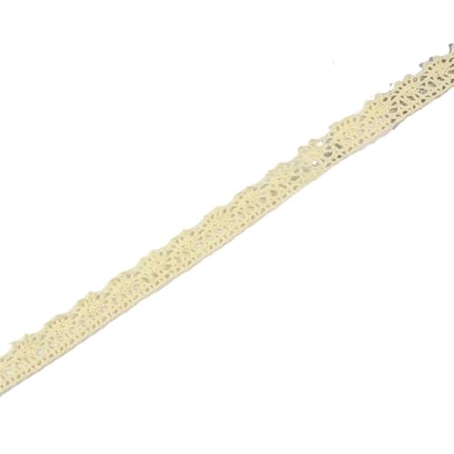 Spitzenband 10 Yards bestickte Baumwollspitzenbänder Netzstoffbesätze DIY Nähen Handarbeit Bastelmaterialien Kuchen Party Dekore für Handwerk Hochzeit(Light Yellow) von QAUUCP