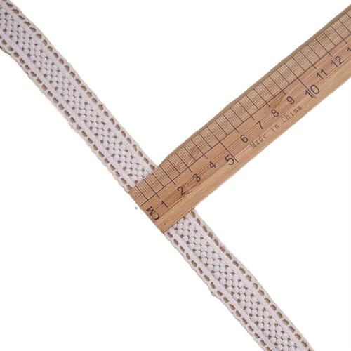 Spitzenband 15 Yards weiße Spitzenbesatz Stickerei Baumwollfaden Blumen Double Lock Spitze for Handwerk Nähzubehör Band für Handwerk Hochzeit(Style1) von QAUUCP