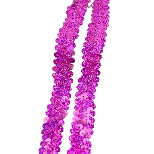 Spitzenband 2/5/10 meter Pailletten Spitze Ribbon Trim Strech Elastische Band Hochzeit Kleid Bekleidungs ​​Dekoration DIY Nähzubehör für Handwerk Hochzeit(Color5,2cm-2Meters) von QAUUCP
