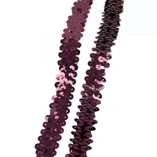 Spitzenband 2/5/10 meter Pailletten Spitze Ribbon Trim Strech Elastische Band Hochzeit Kleid Bekleidungs ​​Dekoration DIY Nähzubehör für Handwerk Hochzeit(Color6,2cm-5Meters) von QAUUCP
