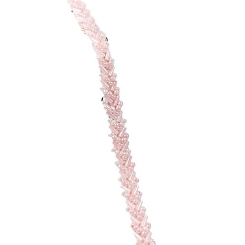 Spitzenband 2/5 Yards Perlen Spitze Stoff Trim Band Kleidung Dekoration Trimmen Fransen Hochzeit Kleid DIY Nähzubehör für Handwerk Hochzeit(21,7mm-2Yards) von QAUUCP