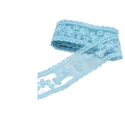 Spitzenband 30 Yard Stickerei Spitze Trimmt Exquisite Nähen Band Gurtband DIY Verzierungen for Hochzeit Party Kleid Zubehör für Handwerk Hochzeit(Blue) von QAUUCP