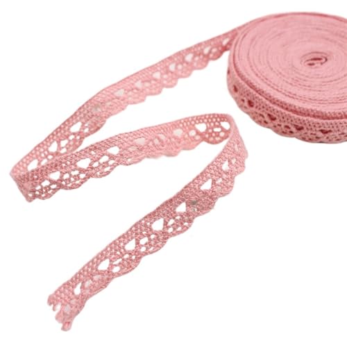 Spitzenband 5/10 Yards Baumwolle bestickt Spitze Band Stoff DIY handgemachte Curtuins Borten Hochzeit Handwerk Kleidung Nähzubehör liefert für Handwerk Hochzeit(Color1,5 YARD_10MM) von QAUUCP