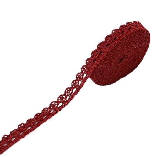 Spitzenband 5/10 Yards Baumwolle bestickt Spitze Band Stoff DIY handgemachte Curtuins Borten Hochzeit Handwerk Kleidung Nähzubehör liefert für Handwerk Hochzeit(Color14,5 YARD_10MM) von QAUUCP