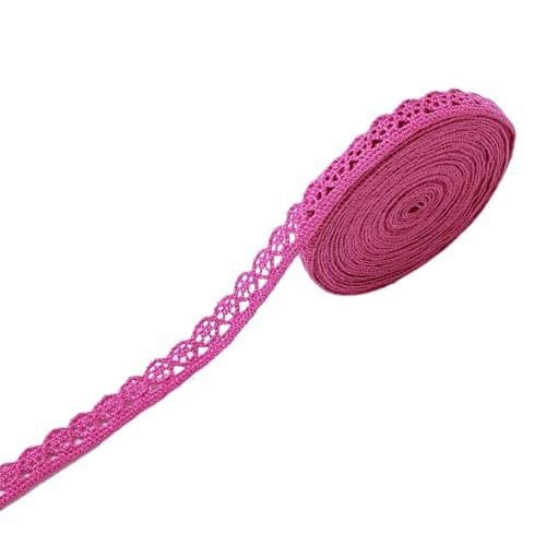 Spitzenband 5/10 Yards Baumwolle bestickt Spitze Band Stoff DIY handgemachte Curtuins Borten Hochzeit Handwerk Kleidung Nähzubehör liefert für Handwerk Hochzeit(Color2,5 YARD_10MM) von QAUUCP