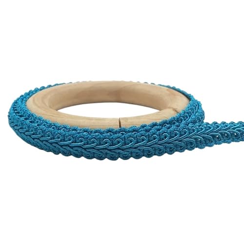 Spitzenband 5 Meter Kurve Baumwolle Spitze Trim Band Stoff Handgemachte DIY Kleidung Nähbedarf Handwerk Zubehör für Handwerk Hochzeit(Blue) von QAUUCP