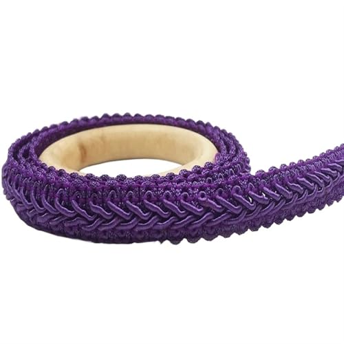 Spitzenband 5 Meter Kurve Baumwolle Spitze Trim Band Stoff Handgemachte DIY Kleidung Nähbedarf Handwerk Zubehör für Handwerk Hochzeit(Dark purple) von QAUUCP