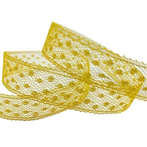 Spitzenband 50 Yards/Lot Spitzenband Kunsthandwerk Besticktes Spitzenbesatzband for Handgemachte Spitzenkleidung Dekorationen DIY Nähstoff für Handwerk Hochzeit(07) von QAUUCP