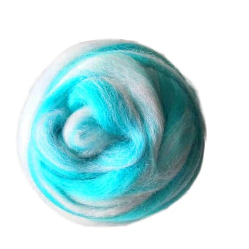 Wolle zum Nadelfilzen Filzwolle, 50 g, gemischte Farbfasern, Nadelfilzen, Naturkollektion for Tierprojekte, Filzwolle for Heimwerkerarbeiten Für Anfänger(Color4 50g) von QAUUCP