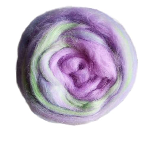 Wolle zum Nadelfilzen Filzwolle, 50 g, gemischte Farbfasern, Nadelfilzen, Naturkollektion for Tierprojekte, Filzwolle for Heimwerkerarbeiten Für Anfänger(Color6 50g) von QAUUCP