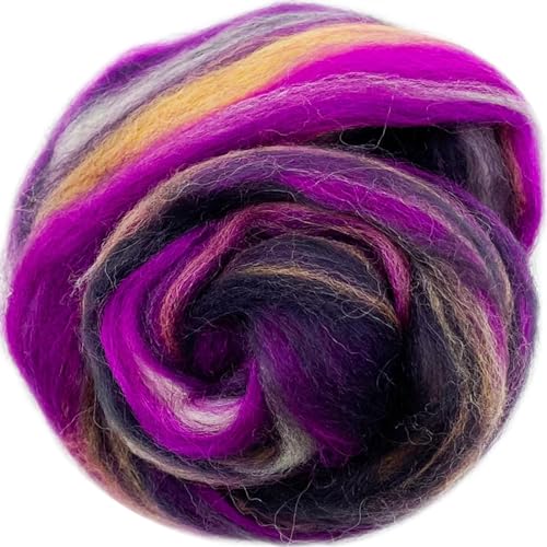 Wolle zum Nadelfilzen Filzwolle, Farbverlaufsserie, Roving-Wollfaser for Nadelfilzen, Webwollefaser for DIY-Nadelfilzen Für Anfänger(7) von QAUUCP