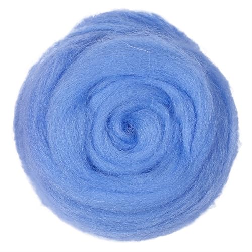 Wolle zum Nadelfilzen Filzwolle Farben 50g Weiche Wollfaser Roving Wolle for Nadelfilzen und Handarbeit DIY Geeignet for Anfänger Für Anfänger(2) von QAUUCP