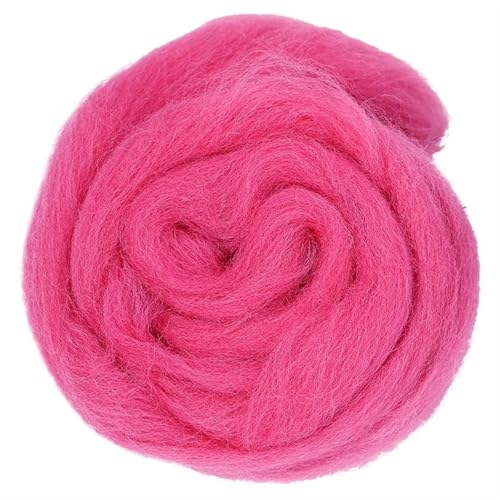 Wolle zum Nadelfilzen Filzwolle Farben 50g Weiche Wollfaser Roving Wolle for Nadelfilzen und Handarbeit DIY Geeignet for Anfänger Für Anfänger(97) von QAUUCP