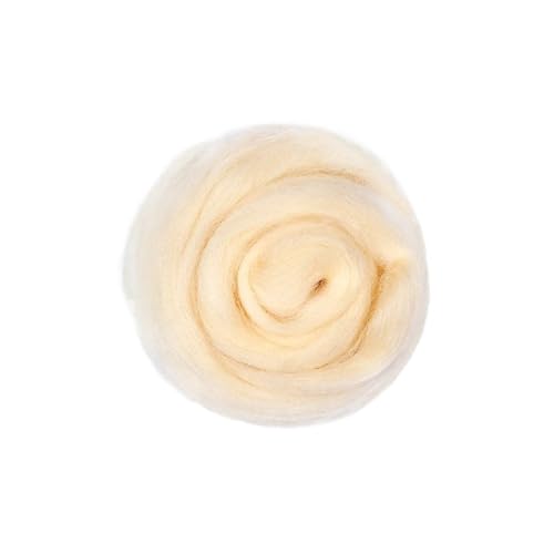 Wolle zum Nadelfilzen Nadelfilzwolle, weiche Wolle, Roving, Wollfaser, Handarbeit, Blumen, Tiere, Nähprojekte, Nassfilzen, DIY, Puppenhandarbeit Für Anfänger(74,50g) von QAUUCP