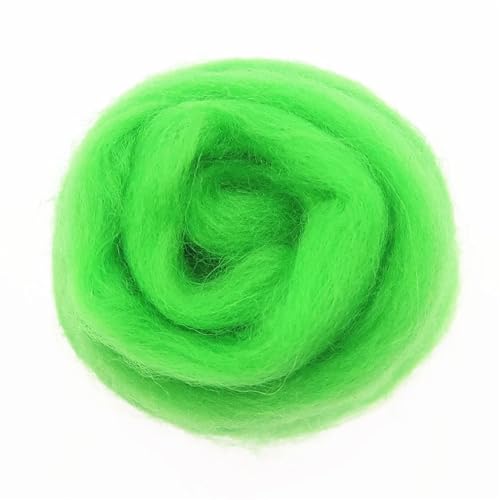 Wolle zum Nadelfilzen Wollfaser Wolle Roving Nadelfilzen Handgemachte Spinnerei DIY Handwerk Materialien Werkzeug Für Anfänger(43,100g) von QAUUCP