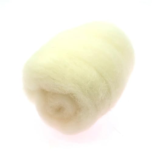 Wolle zum Nadelfilzen Wollroving-Garn, Wollfaser for Nadelfilzen, Nassfilzen, Wollfilzen, handgemachtes Spinnen, DIY-Bastelmaterialien Für Anfänger(60) von QAUUCP