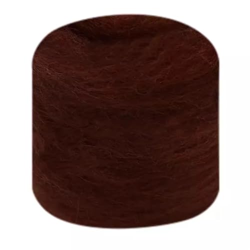 Wolle zum Nadelfilzen Wollroving Garn Faser Roving Wolle Reine Wolle Garn Spinnen Braun Wolle Roving for Nadelfilzen Nass DIY Hand Für Anfänger(53,10g) von QAUUCP