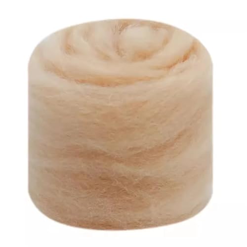 Wolle zum Nadelfilzen Wollroving Garn Faser Roving Wolle Reine Wolle Garn Spinnen Braun Wolle Roving for Nadelfilzen Nass DIY Hand Für Anfänger(7,100g) von QAUUCP
