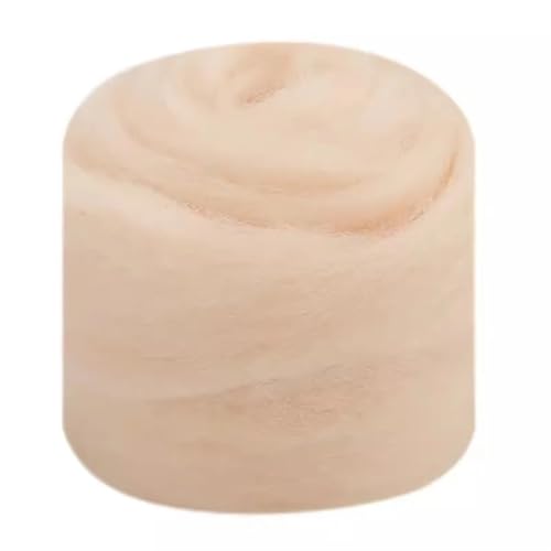Wolle zum Nadelfilzen Wollroving Garn Faser Roving Wolle Reine Wolle Garn Spinnen Braun Wolle Roving for Nadelfilzen Nass DIY Hand Für Anfänger(72,100g) von QAUUCP