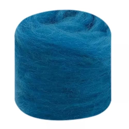 Wolle zum Nadelfilzen Wollroving Nadelfilzen Blaue Farben Wollfilzfaser Handgemachtes Material for Anfänger Nadelfilzen DIY Produktherstellung Für Anfänger(19,100g) von QAUUCP