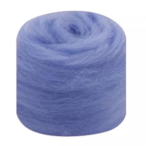Wolle zum Nadelfilzen Wollroving Nadelfilzen Blaue Farben Wollfilzfaser Handgemachtes Material for Anfänger Nadelfilzen DIY Produktherstellung Für Anfänger(31,50g) von QAUUCP