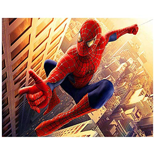Full Drill Diamond Painting Spiderman nach Zahlen-Set, 5D DIY Diamant Stickerei Kristall Strass Kreuzstich Mosaik Gemälde Kunsthandwerk für Home Wall Decor 30,5 x 40,6 cm Full Drill Diamond Painting Spiderman nach Zahlen-Set, 5D DIY Diamant Stickerei Kristall Strass Kreuzstich Mosaik Gemälde Kunsthandwerk für Home Wall Decor 30,5 x 40,6 cm von QAZWSX