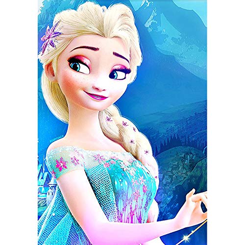 Vollständiges Diamantgemälde Frozen Elsa nach Zahlen Kits, 5D DIY Diamant-Stickerei Kristall Strass Kreuzstich Mosaik Gemälde Kunst Handwerk 40,6 x 30,5 cm Vollständiges Diamantgemälde Frozen Elsa nach Zahlen Kits, 5D DIY Diamant-Stickerei Kristall Strass Kreuzstich Mosaik Gemälde Kunst Handwerk 40,6 x 30,5 cm von QAZWSX