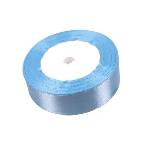 Farbband (25 Yards/Rolle) Bänder, einseitiges Satinband, Partydekoration, Geschenkbänder, Blau FüR Die Dekoration(25mm Width) von QAZWZG