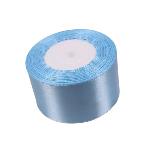 Farbband (25 Yards/Rolle) Bänder, einseitiges Satinband, Partydekoration, Geschenkbänder, Blau FüR Die Dekoration(50mm Width) von QAZWZG