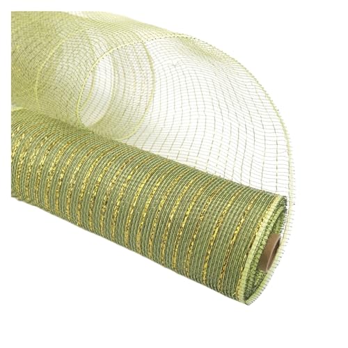 Farbband 2/3 Stück Bänder Deko Mesh Band Urlaub Kränze DIY Haustür Dekoration Hochzeit Versorgung FüR Die Dekoration(Green,3pcs) von QAZWZG