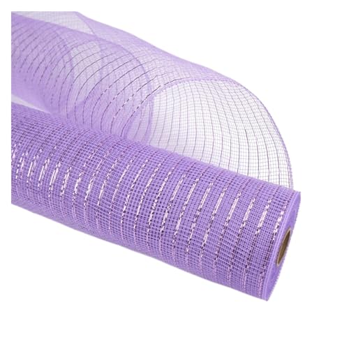 Farbband 2/3 Stück Bänder Deko Mesh Band Urlaub Kränze DIY Haustür Dekoration Hochzeit Versorgung FüR Die Dekoration(Light Purple,3pcs) von QAZWZG