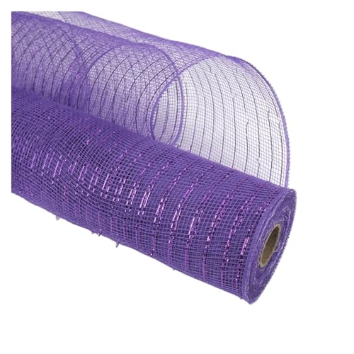 Farbband 2/3 Stück Bänder Deko Mesh Band Urlaub Kränze DIY Haustür Dekoration Hochzeit Versorgung FüR Die Dekoration(Purple,3pcs) von QAZWZG